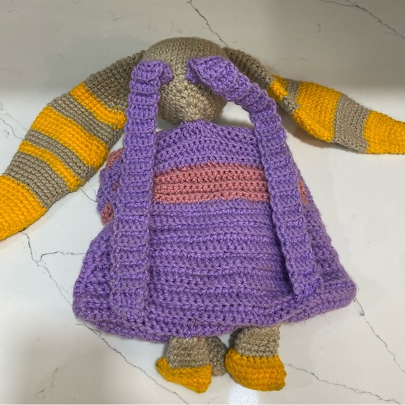 Crochet Rabbit bunny child backpack - Picture 4 of 10